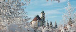 Winter Wallfahrtskirche Herrgottsruh in Bayerisch-Schwaben © Stadt Friedberg
