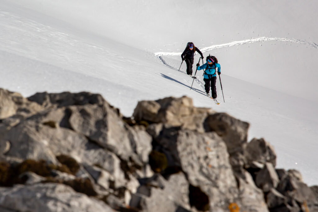 Skitour im Winter.