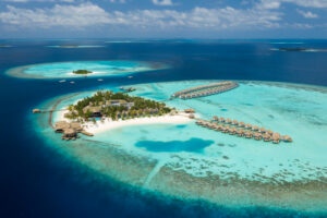 Outrigger in den Malediven.